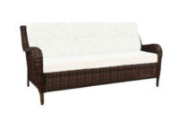 Sofa Mimbre Rldj Cambridge Brown Wicker Outdoor Patio sofa with Bare Cushions