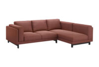 Sofa Nockeby Bqdd Nockeby sofa Left Tallmyra Rust with Chaise Wood Ikea