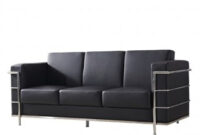 Sofa Polipiel Gdd0 sofa Le Corbusier Luxe De Polipiel Negro Y Acero Inoxidable
