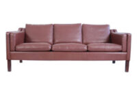 Sofa Retro 0gdr 60s 70s Retro Danish 3 Seat Classic Mid Century Brown Leather sofa