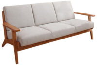 Sofa Retro Ffdn 3 Seater sofa Retro Scandinavian Pact Design Grey White by Home