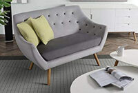 Sofa Retro Xtd6 My Furniture Poet sofa Retro 2 Two Seater sofa solid Oak Legs Grey