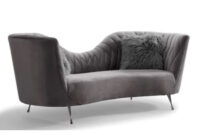 Sofa Salon Ftd8 Dark Grey Velvet Salon Low Back sofa