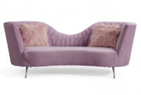 Sofa Salon Jxdu Blush Violet Velvet Salon Low Back sofa