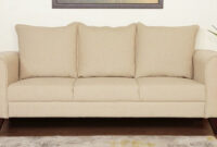 Sofas Beige Wddj Lara Three Seater sofa In Beige Colour by Casacraft Online