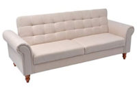 Sofas Chester 3id6 Vidaxl Convertible sofa Bed Fabric Cream Couch
