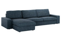 Sofas J7do Kivik 4 Seat sofa with Chaise Longue Hillared Dark Blue Ikea