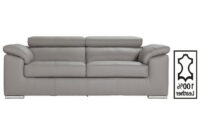 Sofas Valencia Drdp Hygena Valencia 3 Seater Leather sofa Light Grey sofas Argos