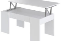 Table Basse 3ldq Swing Table Basse Plateau Relevable Style Contemporain Blanc Mat L