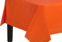 Table Cloth 4pde orange Plastic Table Cover 54in X 108in Party City